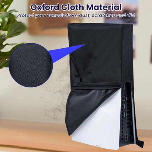 ZORBES® Dust Cover for Sony PS5 Console Oxford Cloth Proof Sleeve PlayStation 5 Game Accessories Digital Edition Disc Black 2 PCS ZORBES® Dust Cover for Sony PS5 Console Oxford Cloth Proof Sleeve PlayStation 5 Game Accessories Digital Edition Disc Black 2 PCS